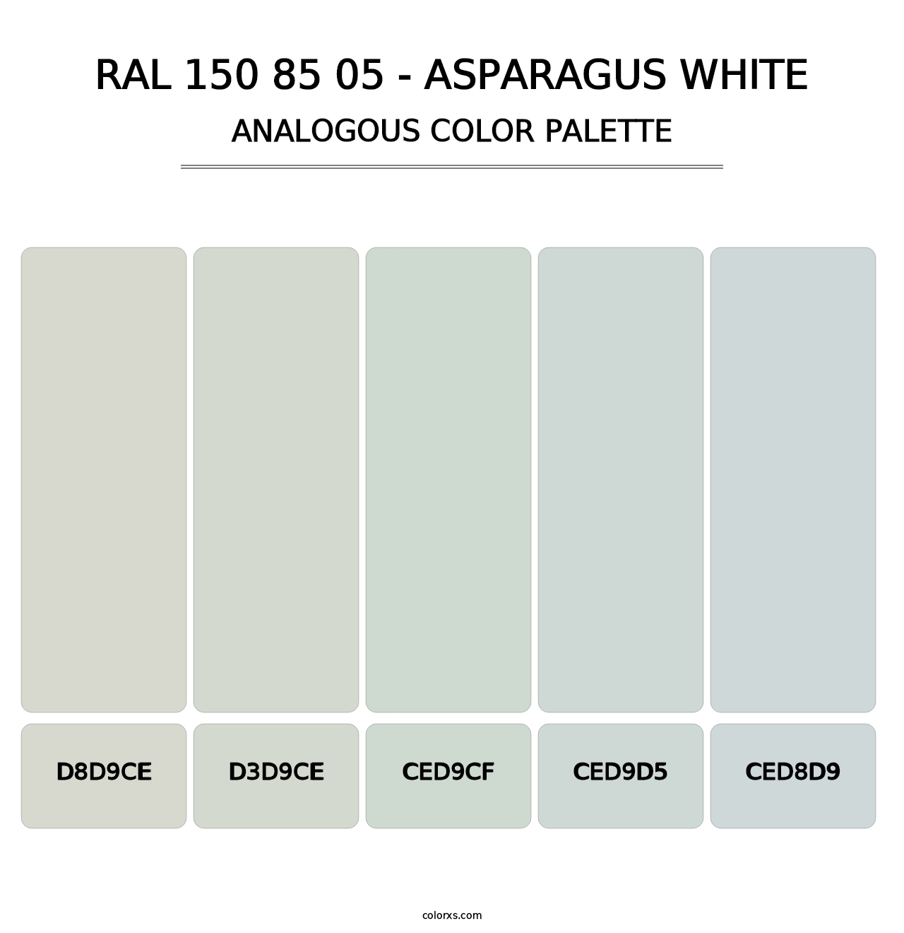 RAL 150 85 05 - Asparagus White - Analogous Color Palette