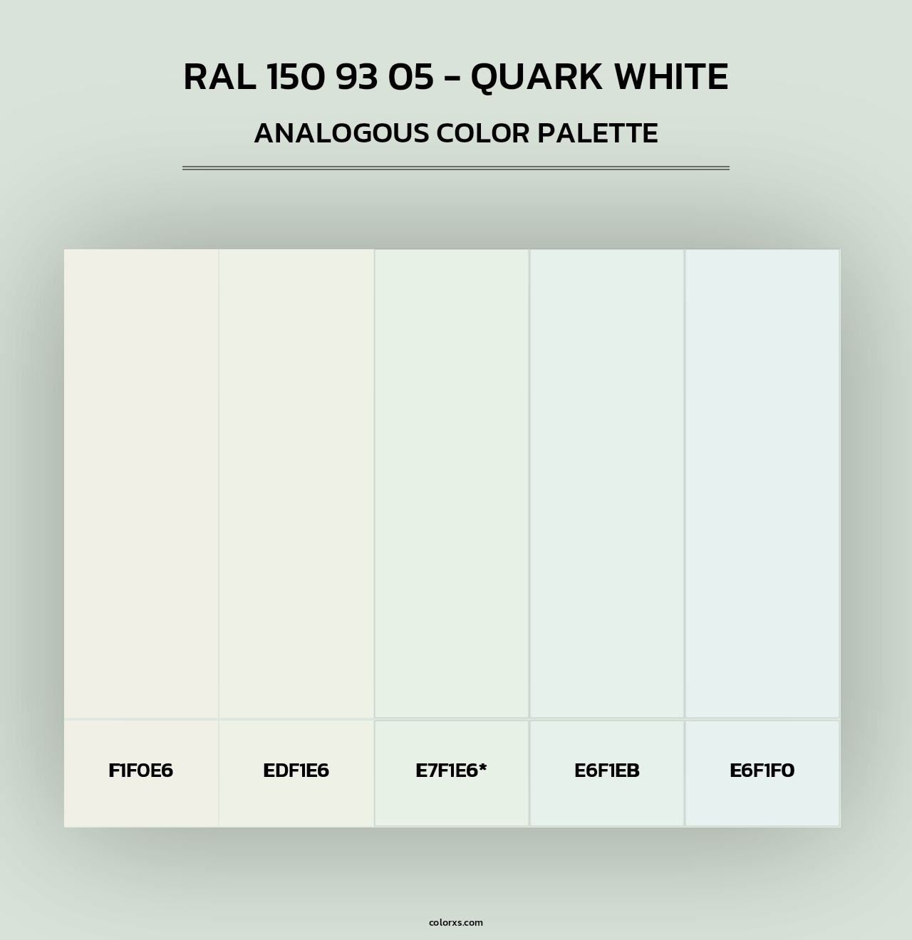 RAL 150 93 05 - Quark White - Analogous Color Palette