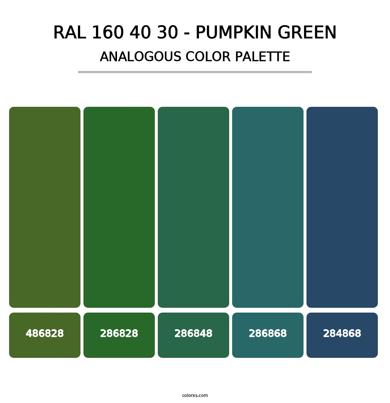 RAL 160 40 30 - Pumpkin Green - Analogous Color Palette