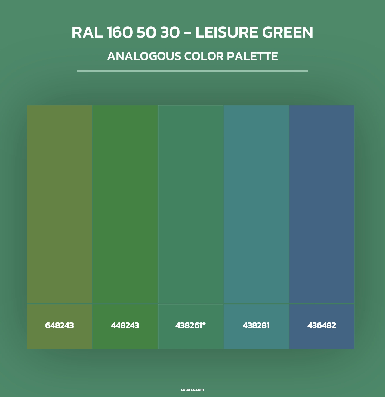 RAL 160 50 30 - Leisure Green - Analogous Color Palette