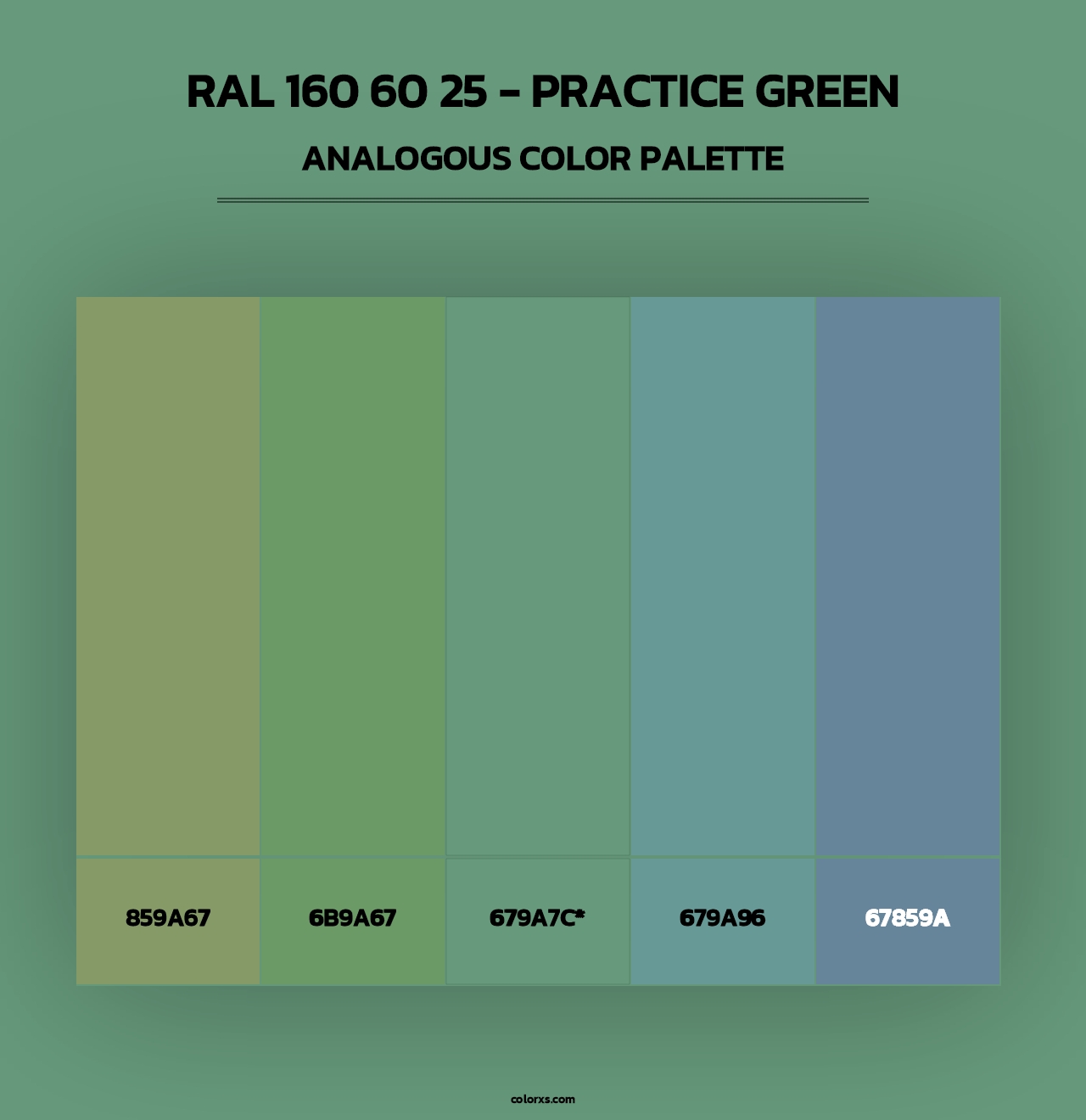 RAL 160 60 25 - Practice Green - Analogous Color Palette