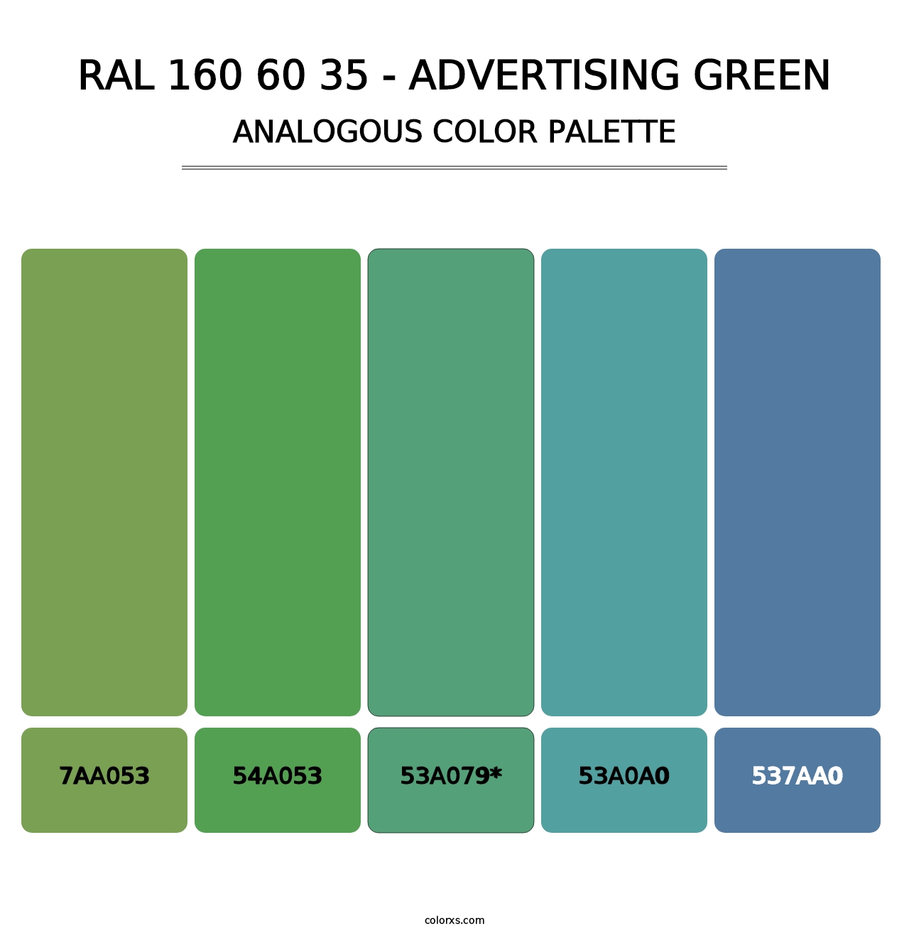 RAL 160 60 35 - Advertising Green - Analogous Color Palette