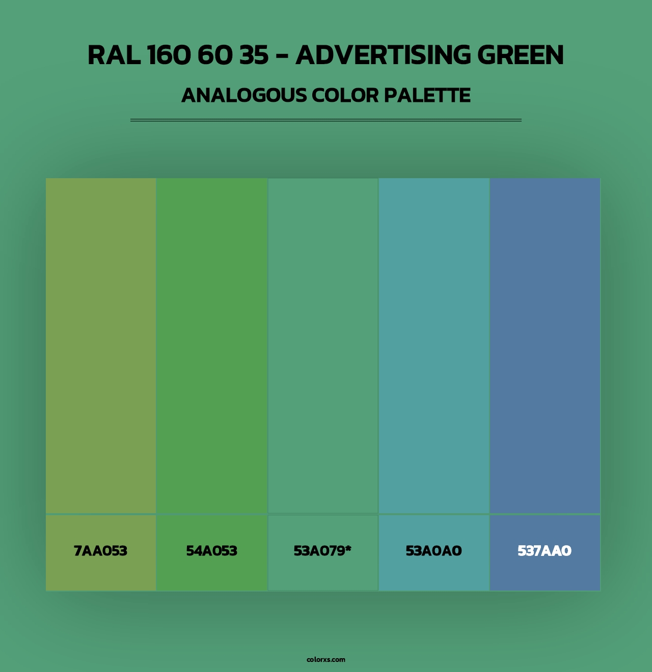 RAL 160 60 35 - Advertising Green - Analogous Color Palette