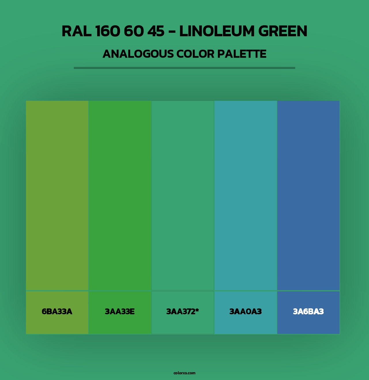 RAL 160 60 45 - Linoleum Green - Analogous Color Palette