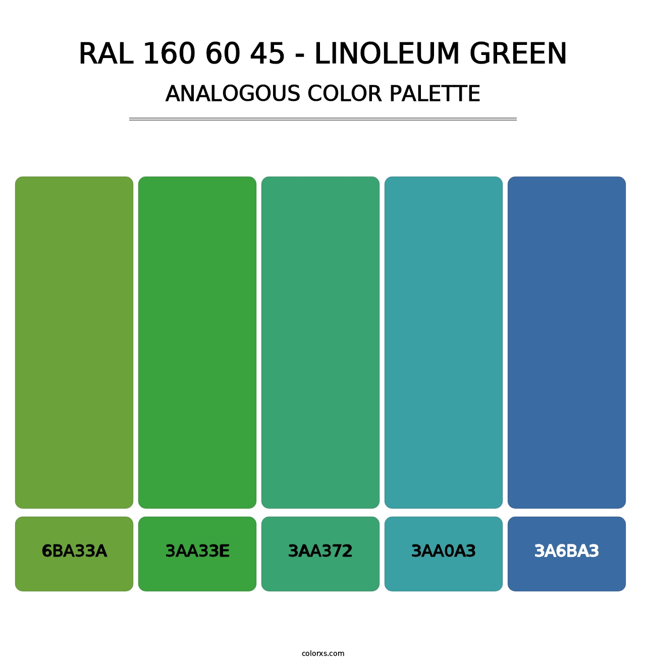 RAL 160 60 45 - Linoleum Green - Analogous Color Palette