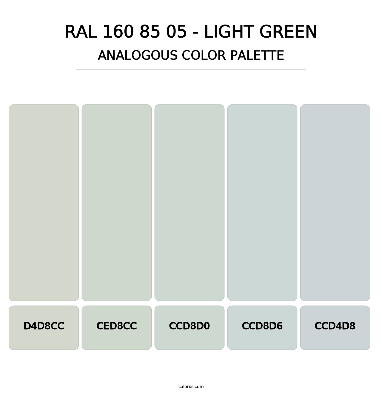RAL 160 85 05 - Light Green - Analogous Color Palette