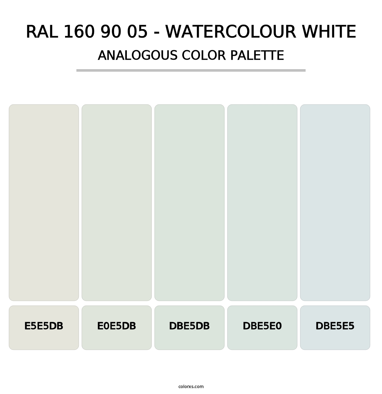 RAL 160 90 05 - Watercolour White - Analogous Color Palette