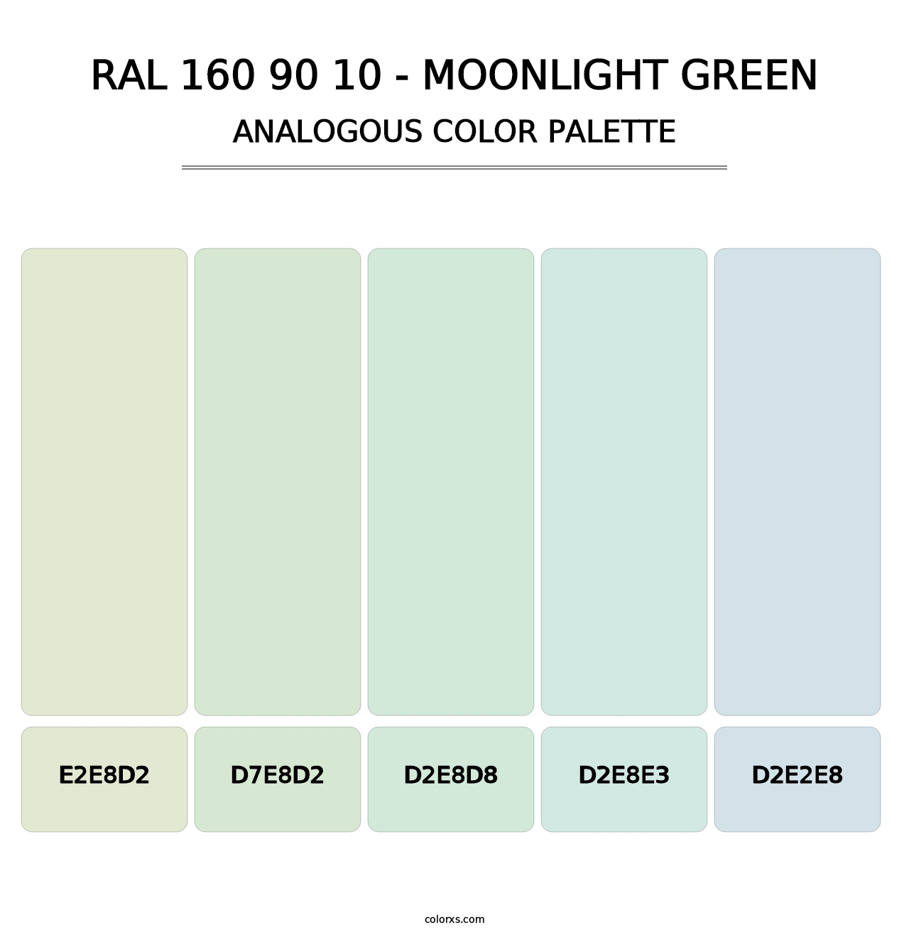 RAL 160 90 10 - Moonlight Green - Analogous Color Palette