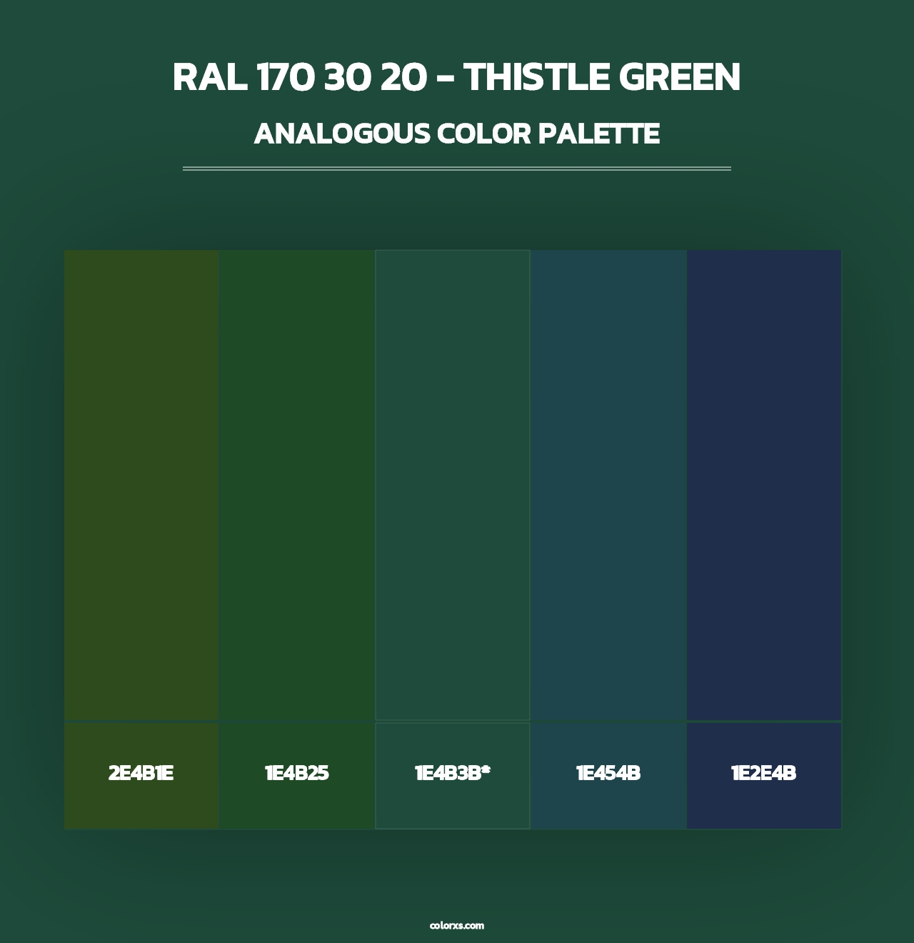 RAL 170 30 20 - Thistle Green - Analogous Color Palette