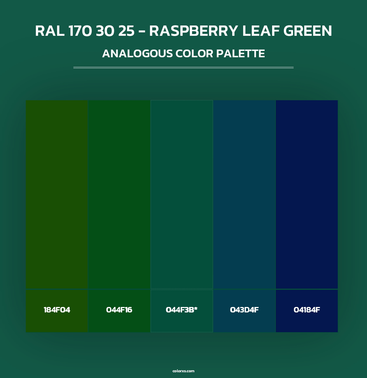 RAL 170 30 25 - Raspberry Leaf Green - Analogous Color Palette