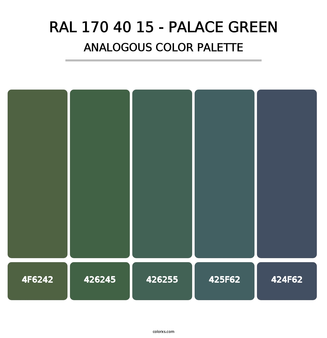 RAL 170 40 15 - Palace Green - Analogous Color Palette