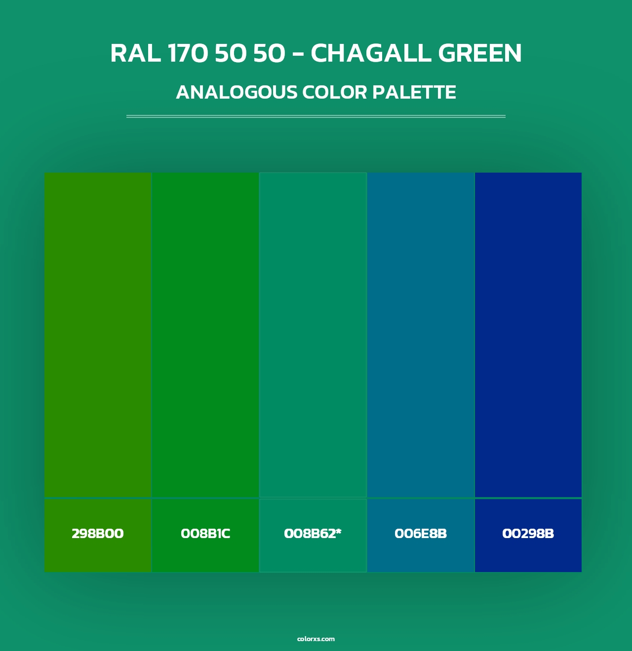 RAL 170 50 50 - Chagall Green - Analogous Color Palette
