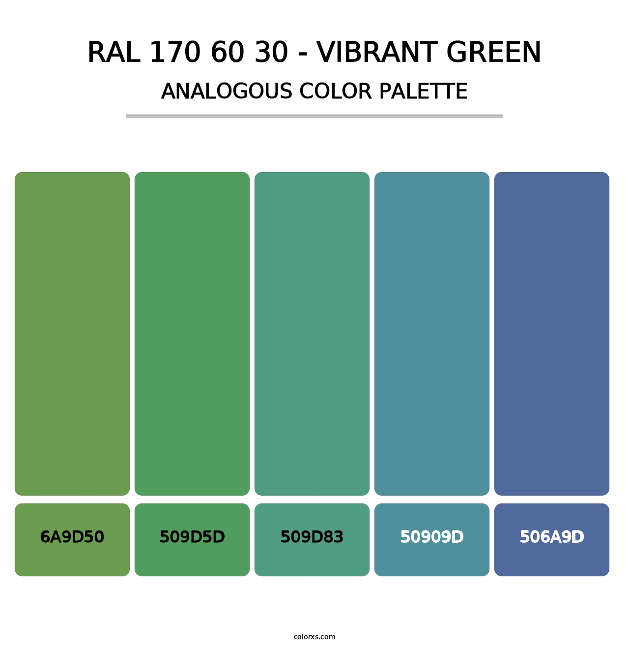 RAL 170 60 30 - Vibrant Green - Analogous Color Palette