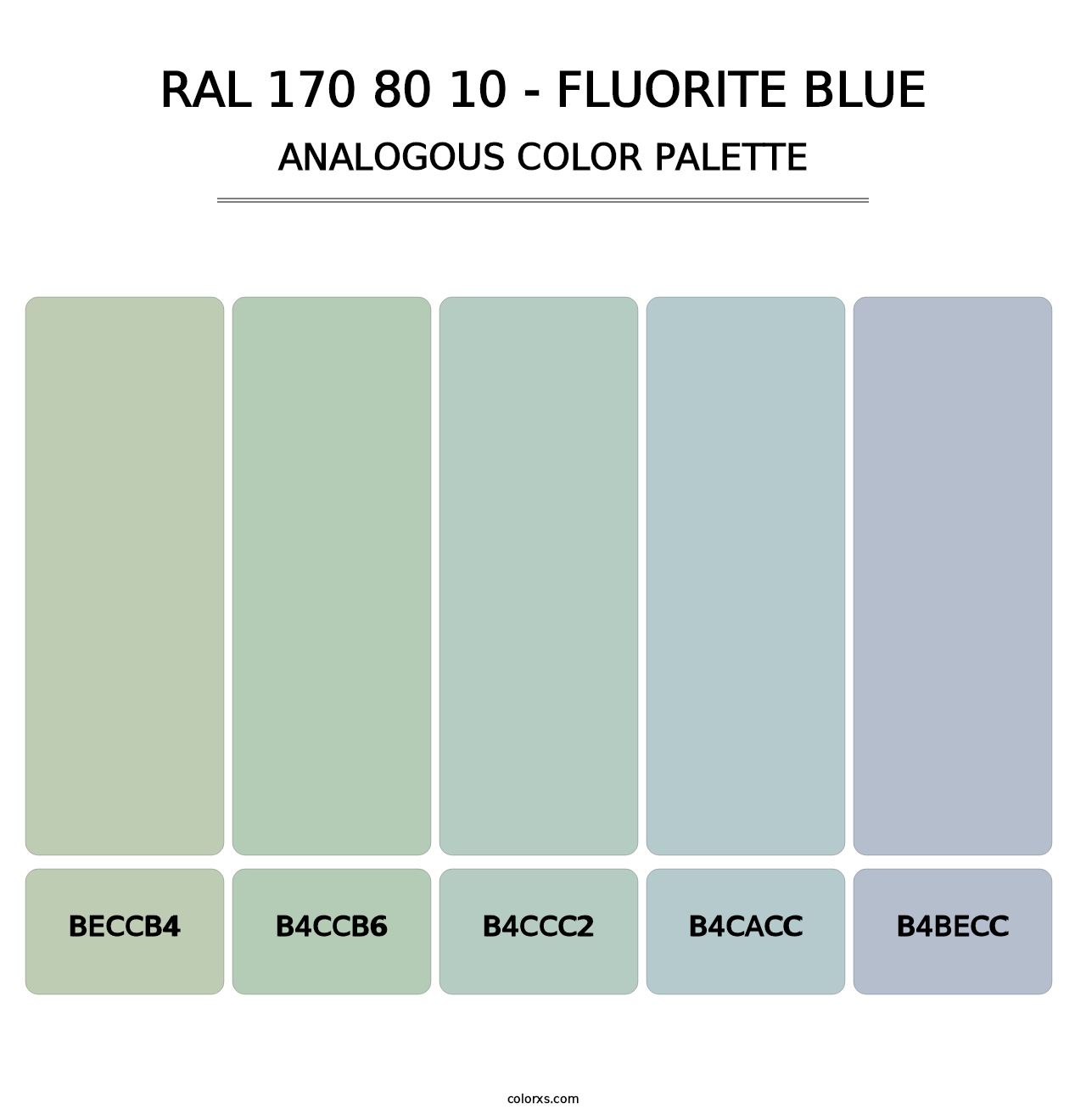RAL 170 80 10 - Fluorite Blue - Analogous Color Palette