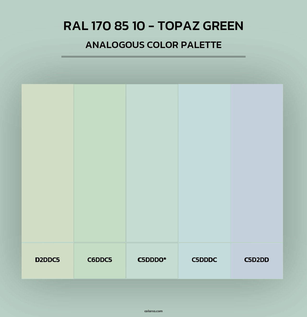 RAL 170 85 10 - Topaz Green - Analogous Color Palette