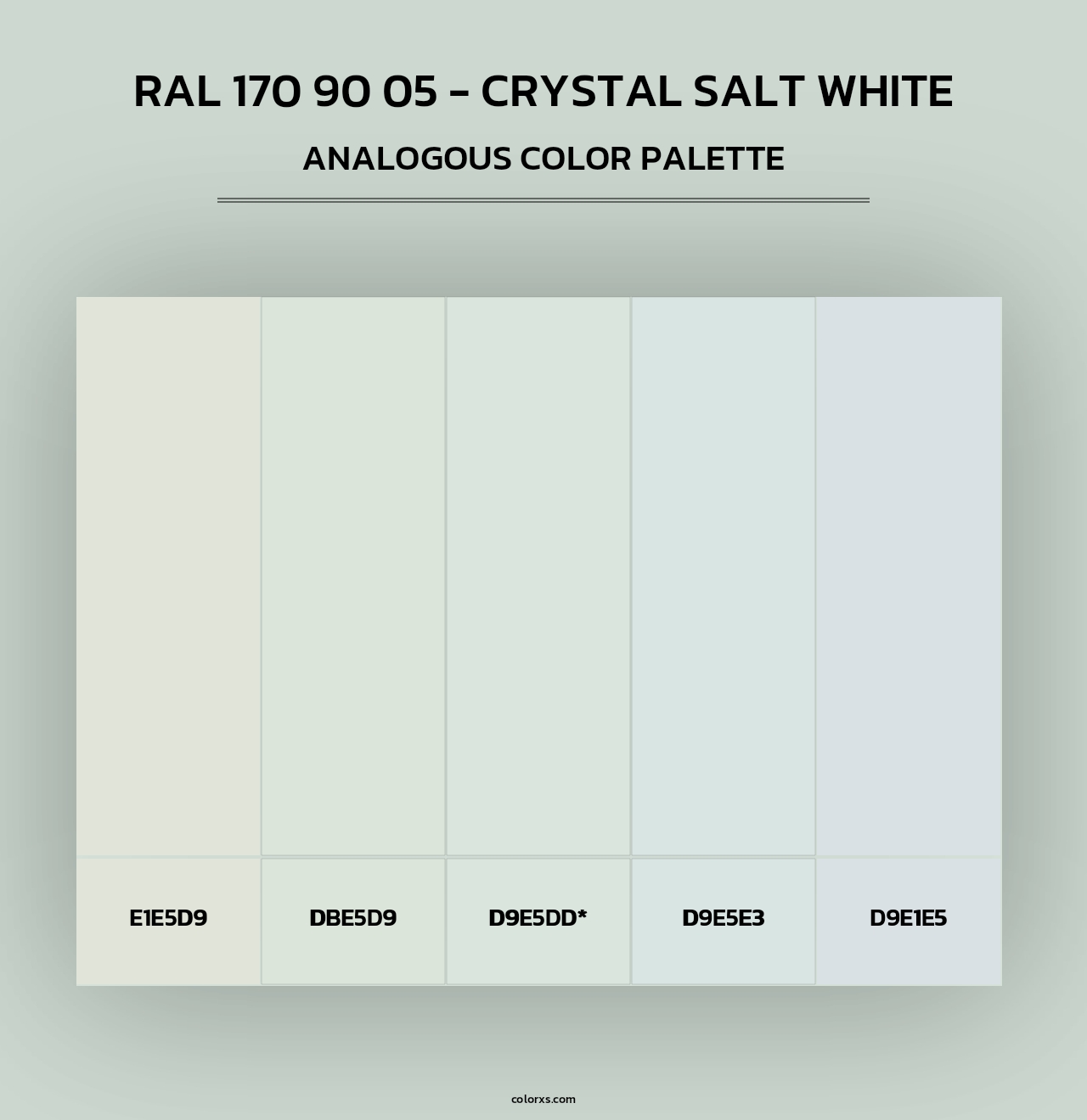 RAL 170 90 05 - Crystal Salt White - Analogous Color Palette