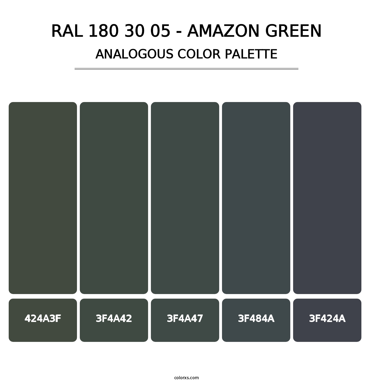 RAL 180 30 05 - Amazon Green - Analogous Color Palette