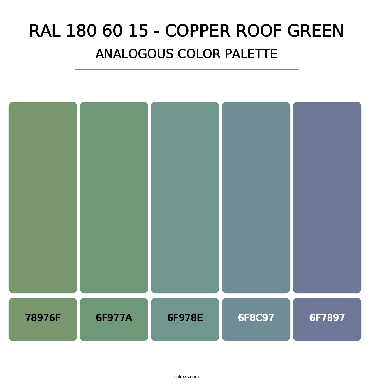 RAL 180 60 15 - Copper Roof Green - Analogous Color Palette