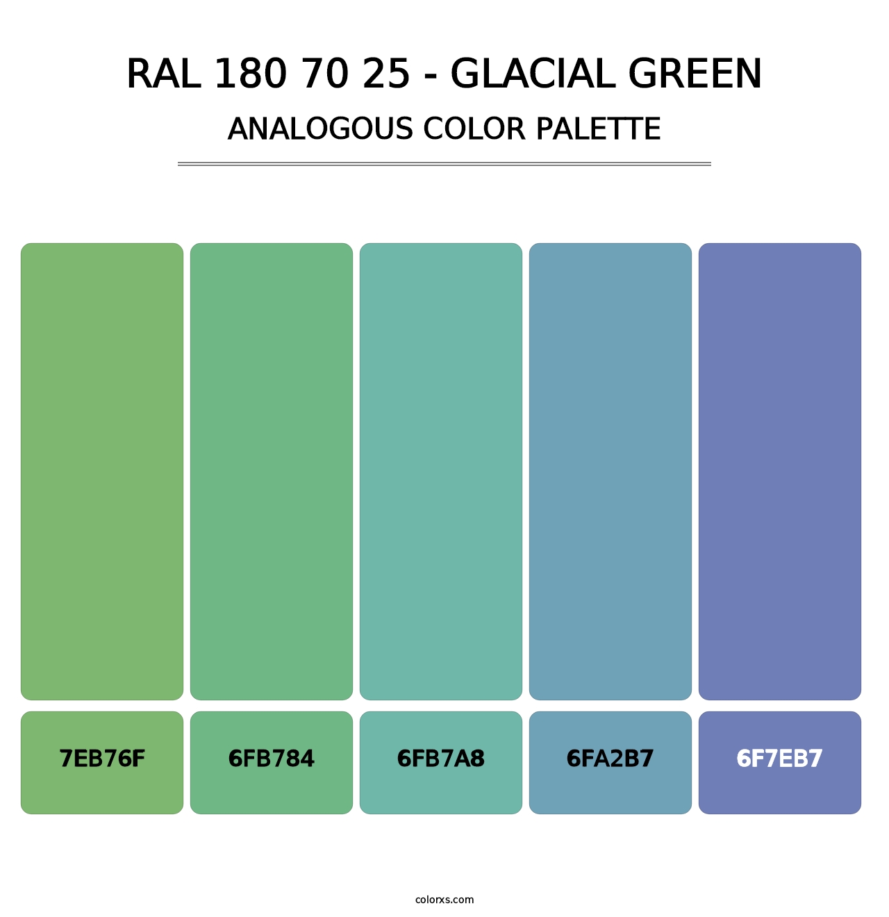 RAL 180 70 25 - Glacial Green - Analogous Color Palette