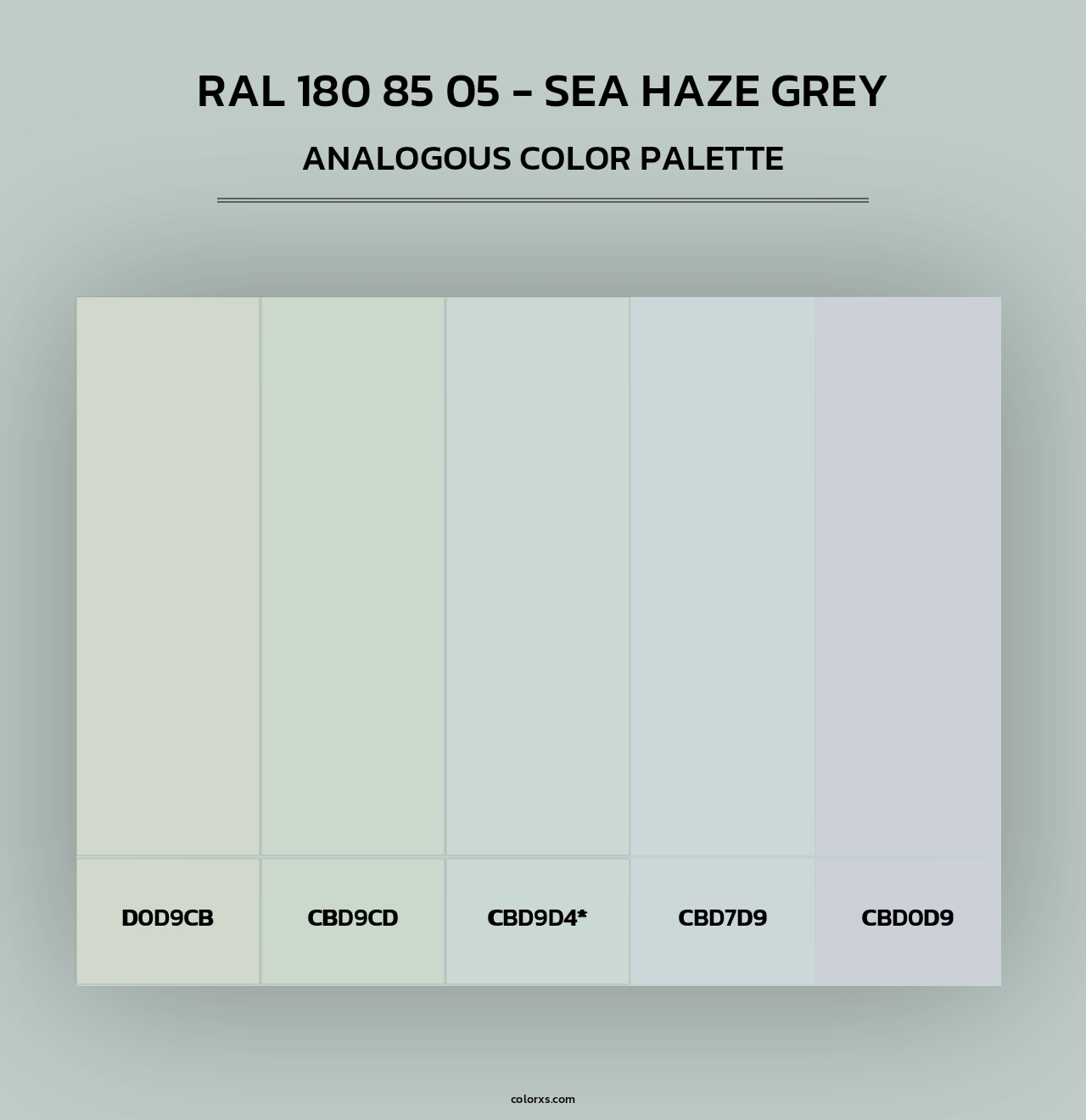 RAL 180 85 05 - Sea Haze Grey - Analogous Color Palette