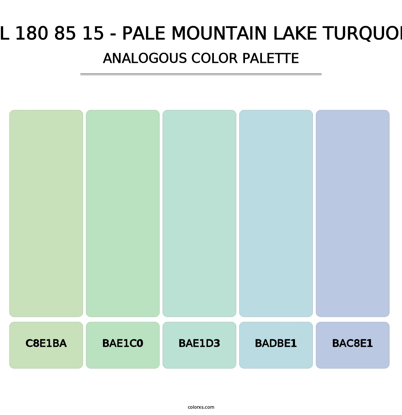 RAL 180 85 15 - Pale Mountain Lake Turquoise - Analogous Color Palette