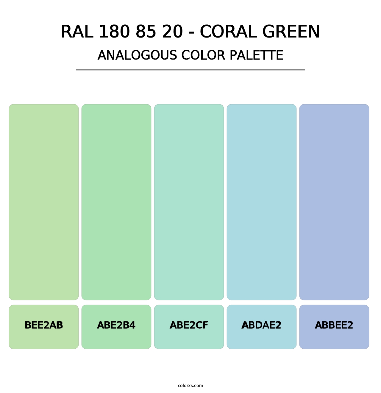 RAL 180 85 20 - Coral Green - Analogous Color Palette