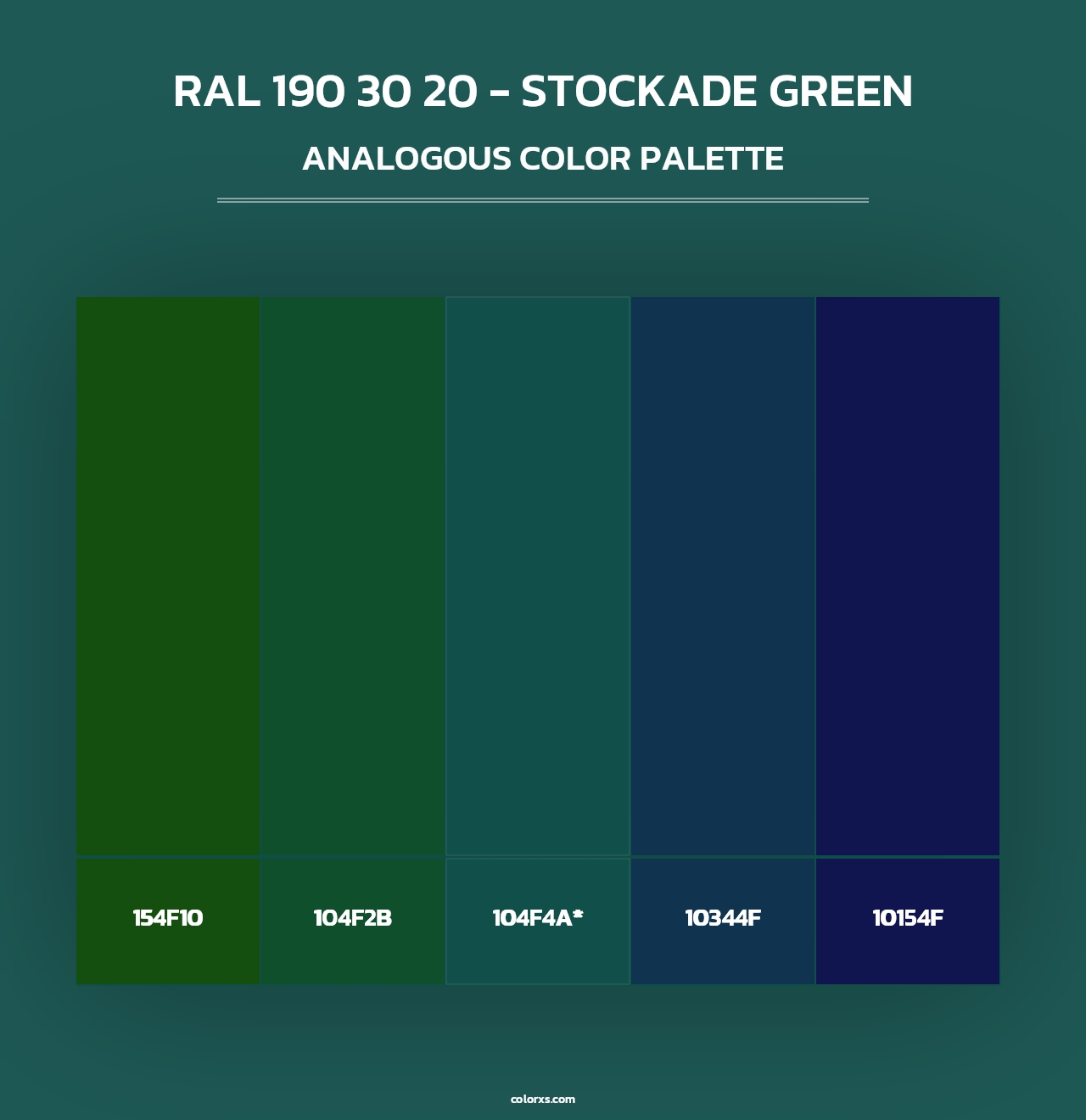RAL 190 30 20 - Stockade Green - Analogous Color Palette