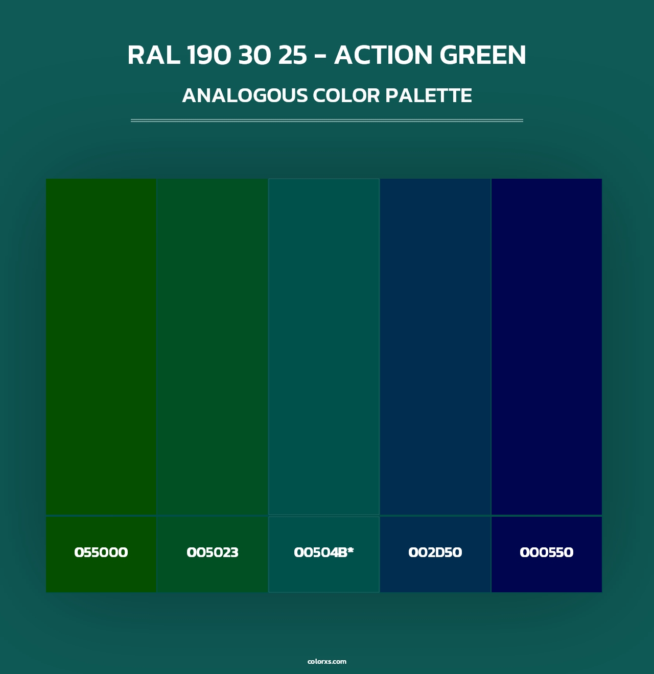 RAL 190 30 25 - Action Green - Analogous Color Palette