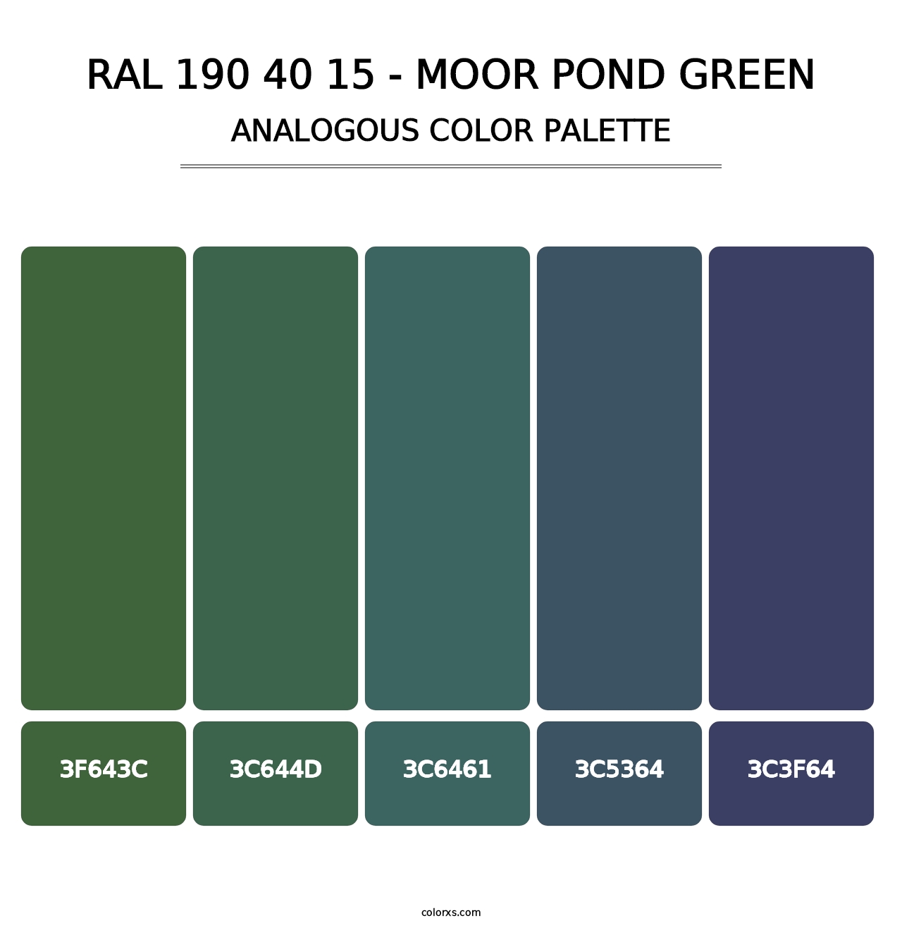RAL 190 40 15 - Moor Pond Green - Analogous Color Palette