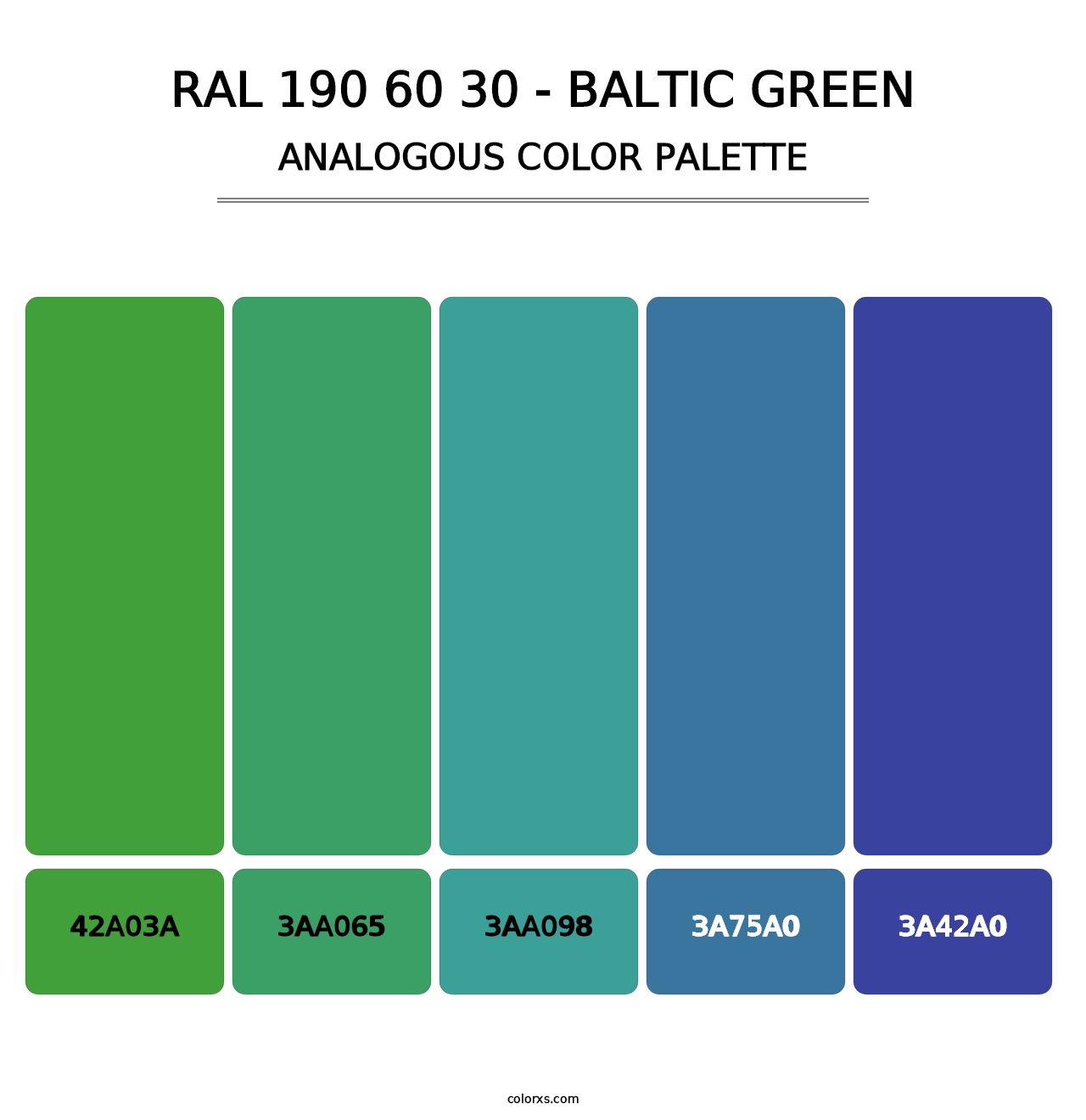 RAL 190 60 30 - Baltic Green - Analogous Color Palette