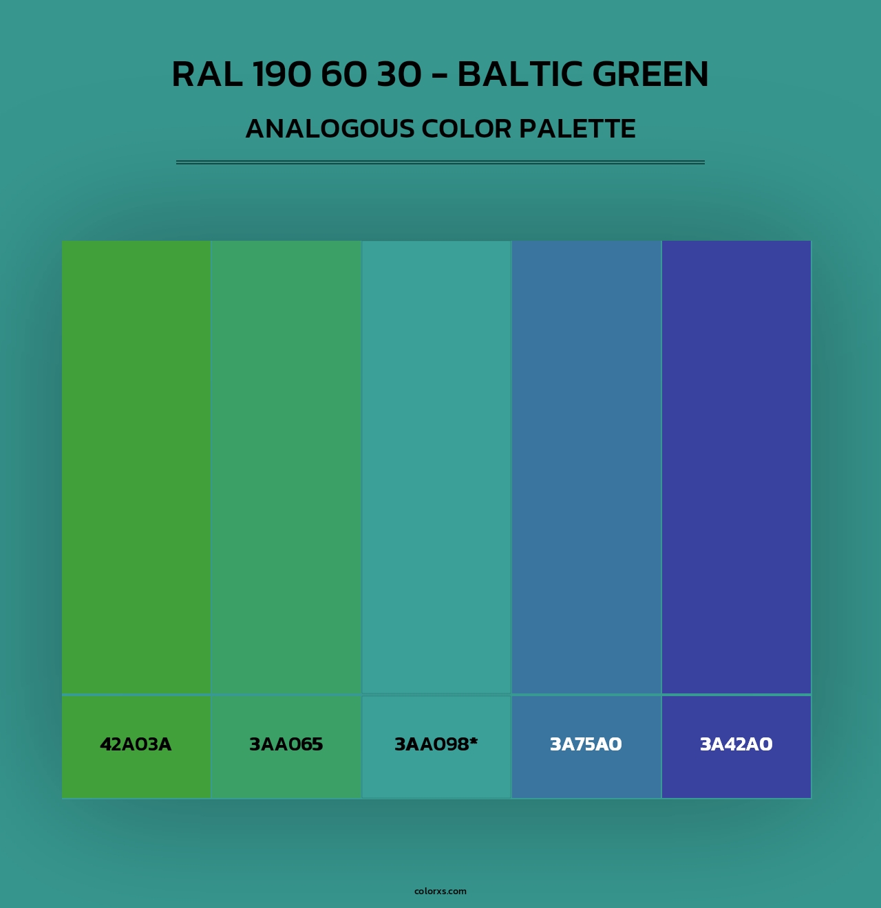 RAL 190 60 30 - Baltic Green - Analogous Color Palette