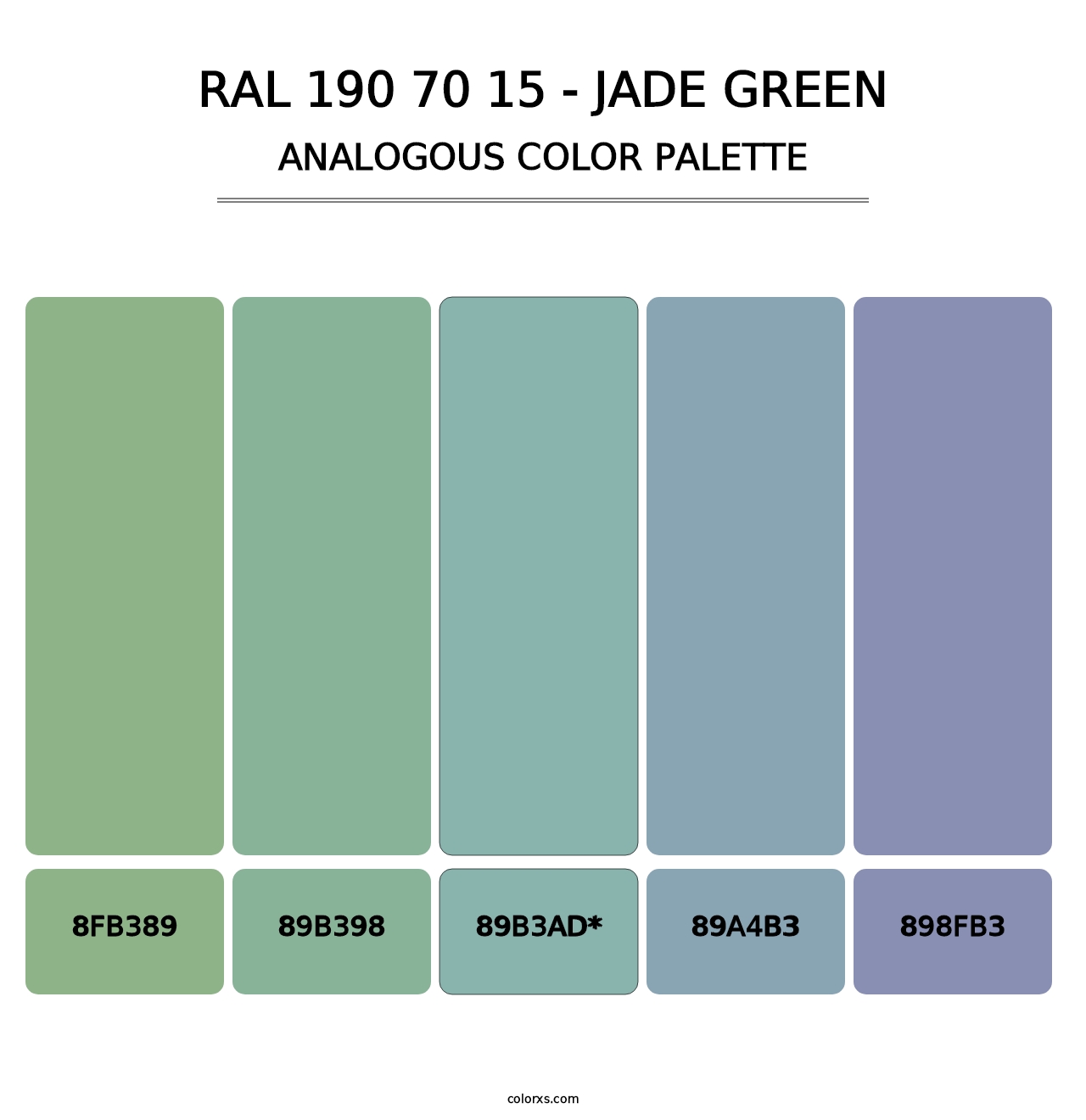 RAL 190 70 15 - Jade Green - Analogous Color Palette