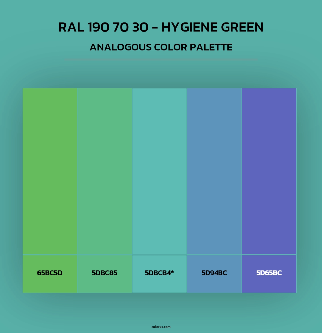 RAL 190 70 30 - Hygiene Green - Analogous Color Palette