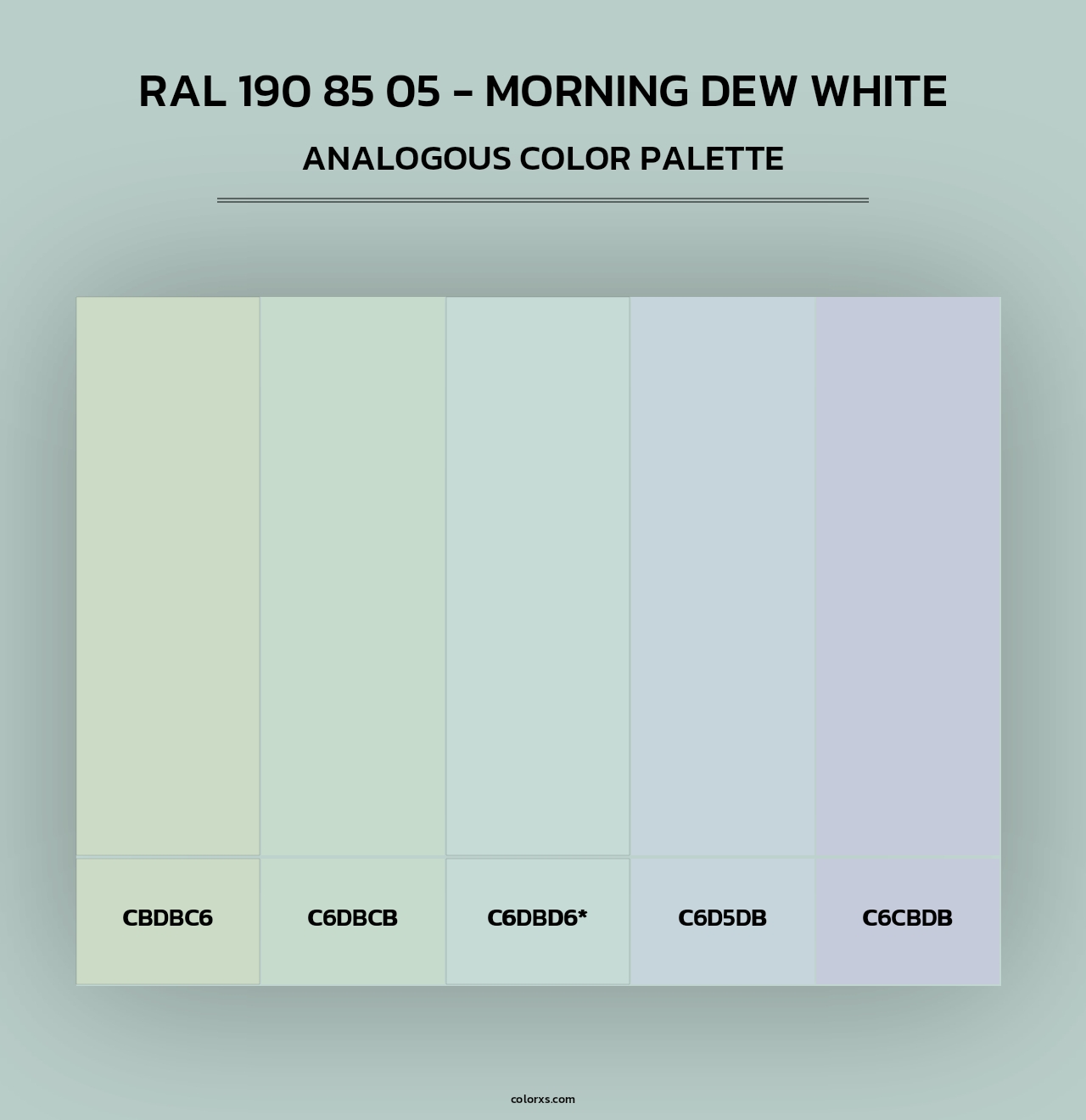 RAL 190 85 05 - Morning Dew White - Analogous Color Palette