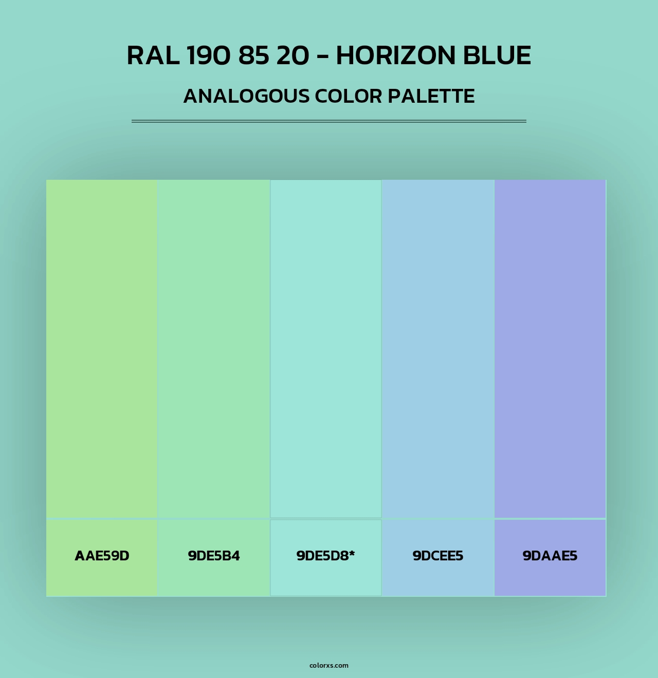 RAL 190 85 20 - Horizon Blue - Analogous Color Palette