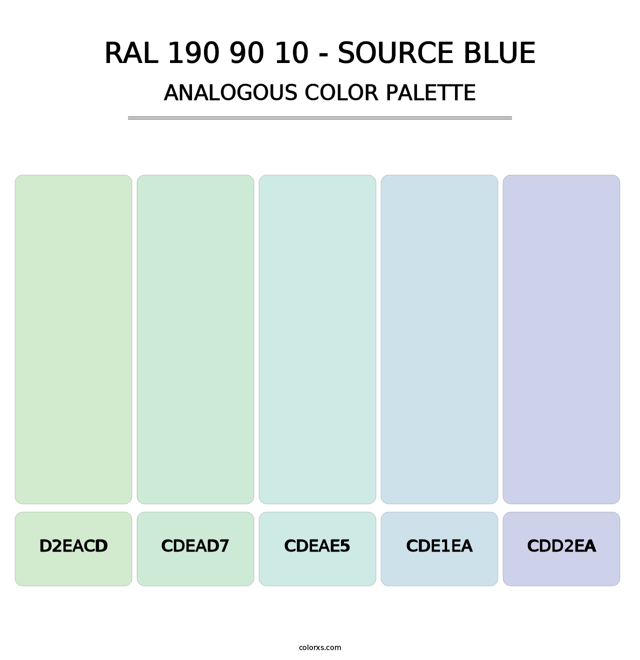 RAL 190 90 10 - Source Blue - Analogous Color Palette
