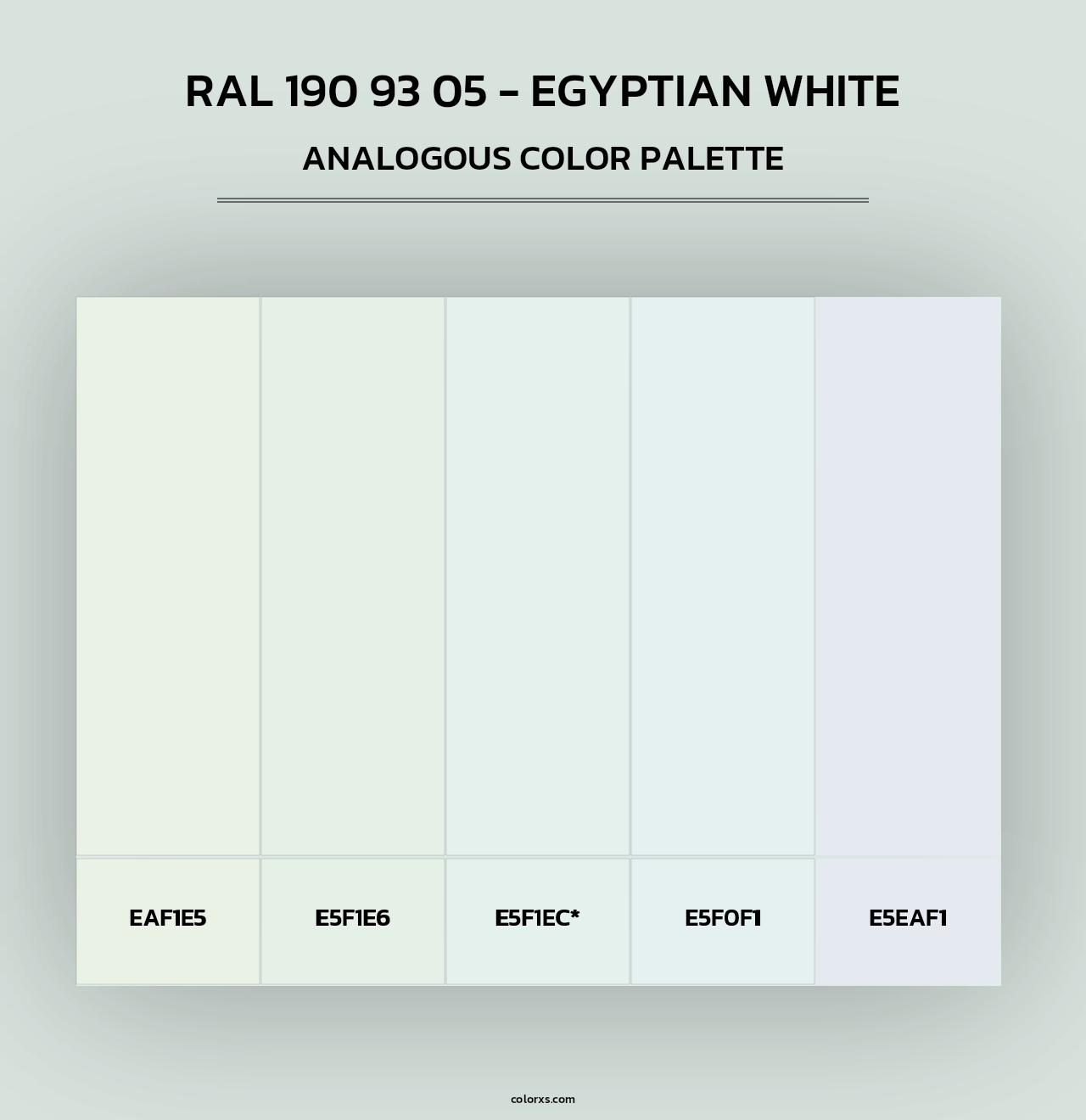 RAL 190 93 05 - Egyptian White - Analogous Color Palette