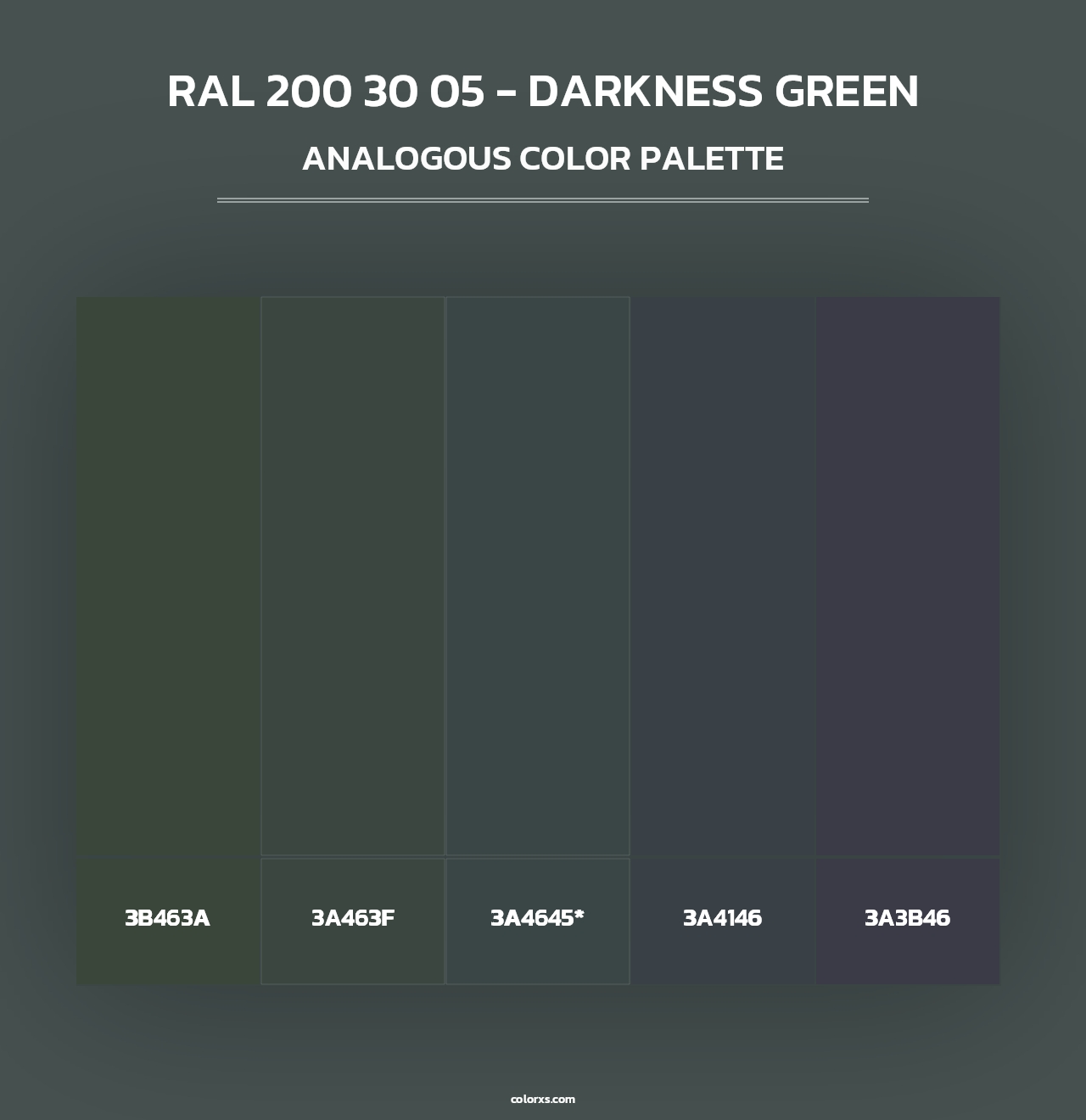 RAL 200 30 05 - Darkness Green - Analogous Color Palette