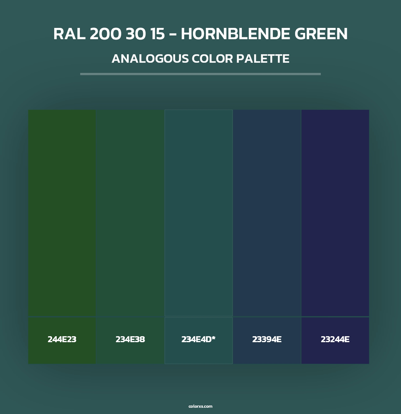 RAL 200 30 15 - Hornblende Green - Analogous Color Palette
