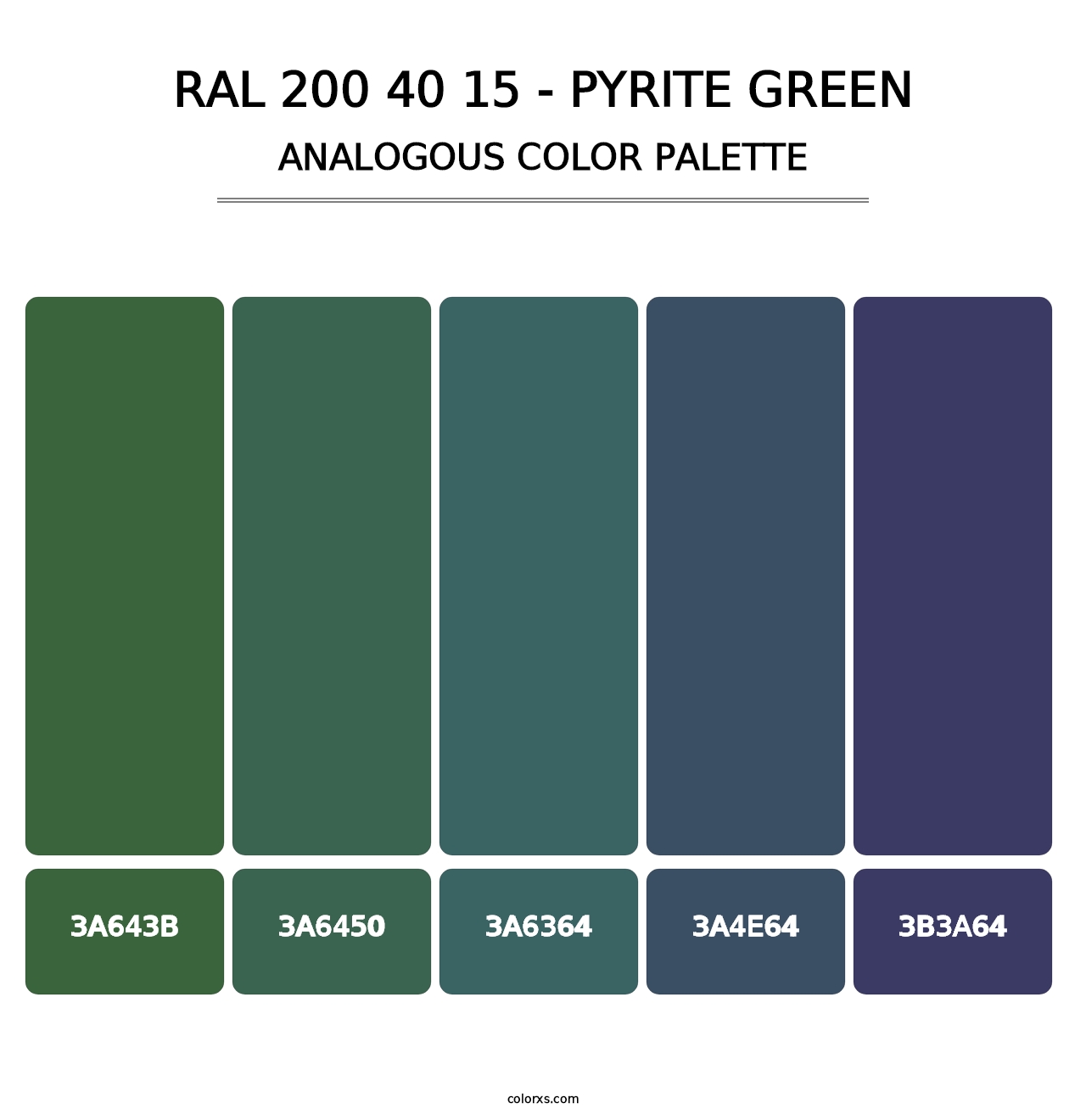 RAL 200 40 15 - Pyrite Green - Analogous Color Palette