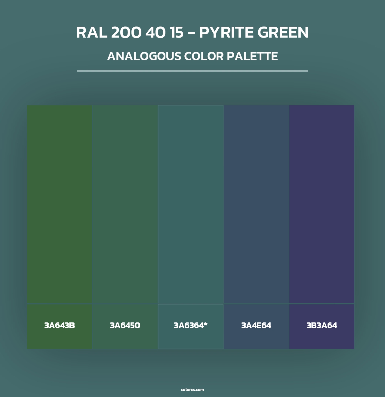 RAL 200 40 15 - Pyrite Green - Analogous Color Palette