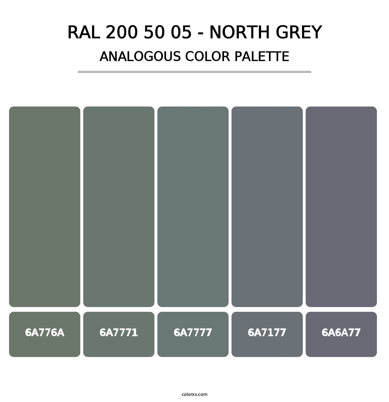 RAL 200 50 05 - North Grey - Analogous Color Palette