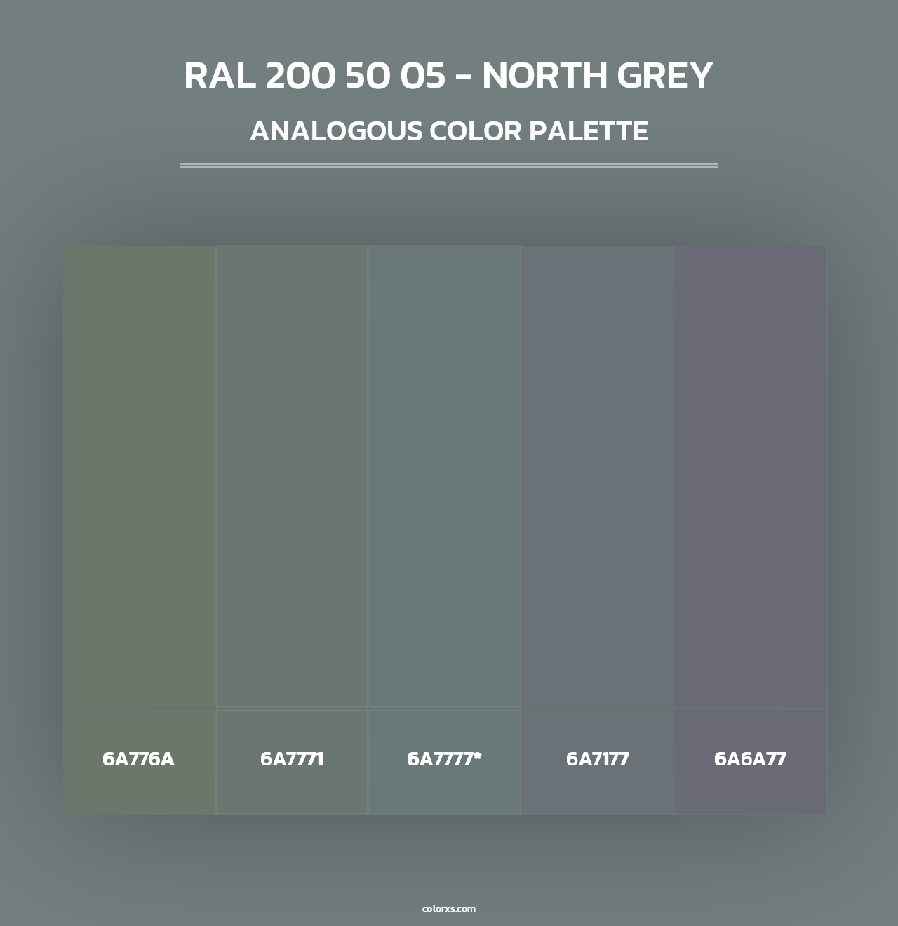 RAL 200 50 05 - North Grey - Analogous Color Palette
