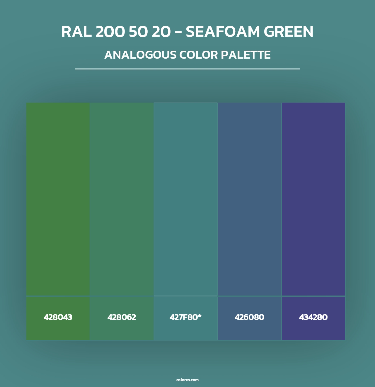 RAL 200 50 20 - Seafoam Green - Analogous Color Palette