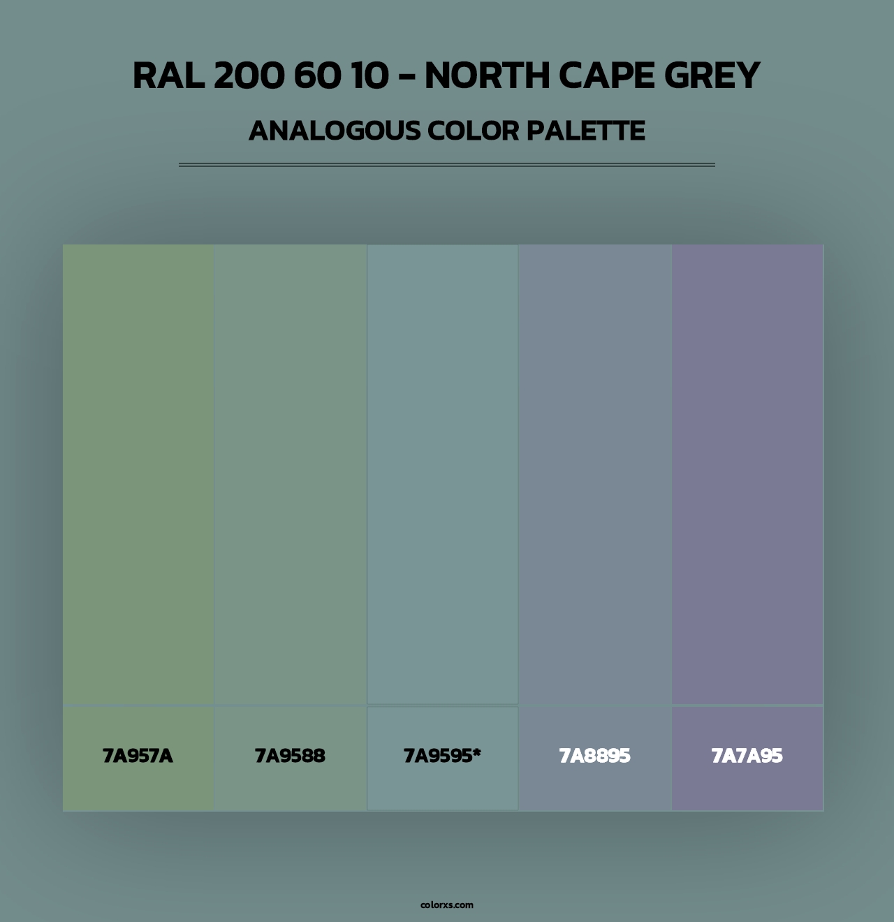 RAL 200 60 10 - North Cape Grey - Analogous Color Palette