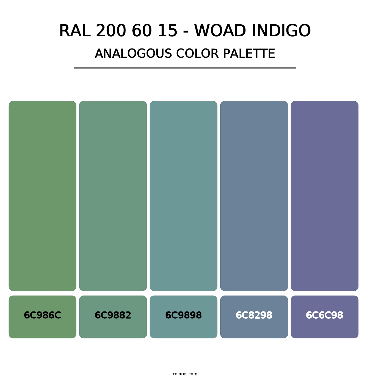RAL 200 60 15 - Woad Indigo - Analogous Color Palette