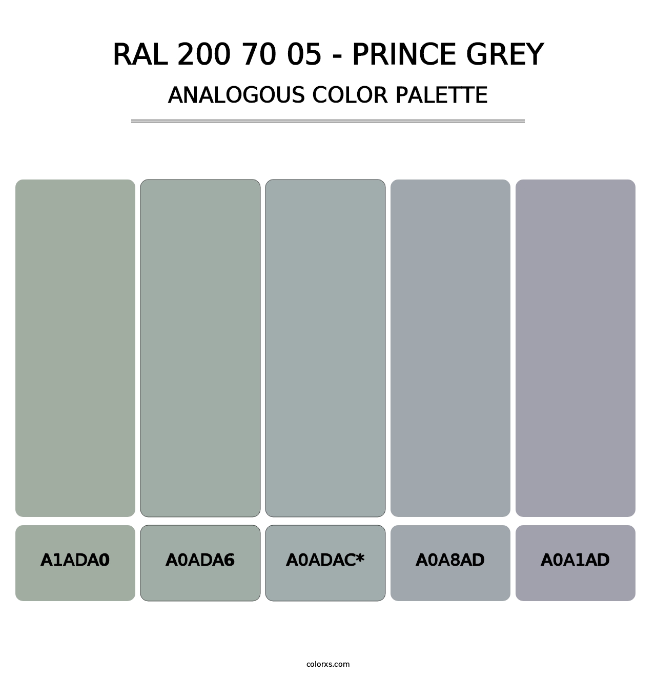 RAL 200 70 05 - Prince Grey - Analogous Color Palette