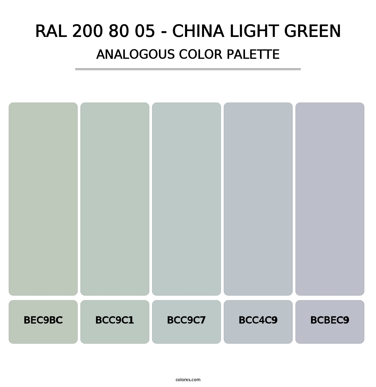 RAL 200 80 05 - China Light Green - Analogous Color Palette