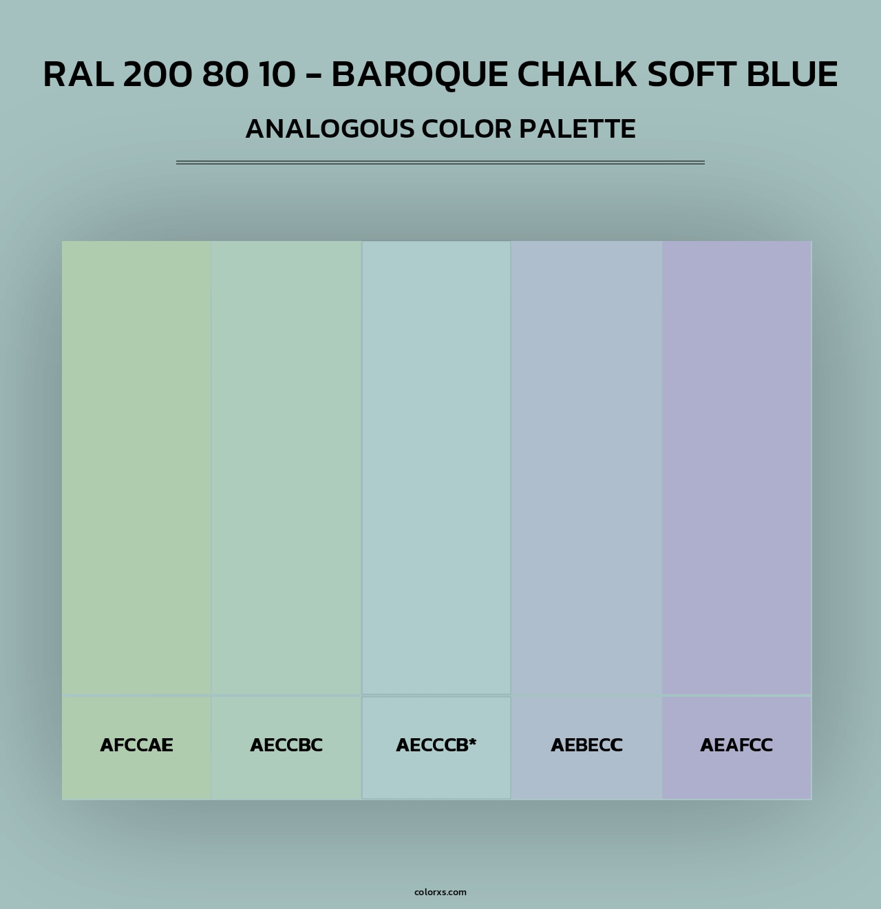 RAL 200 80 10 - Baroque Chalk Soft Blue - Analogous Color Palette