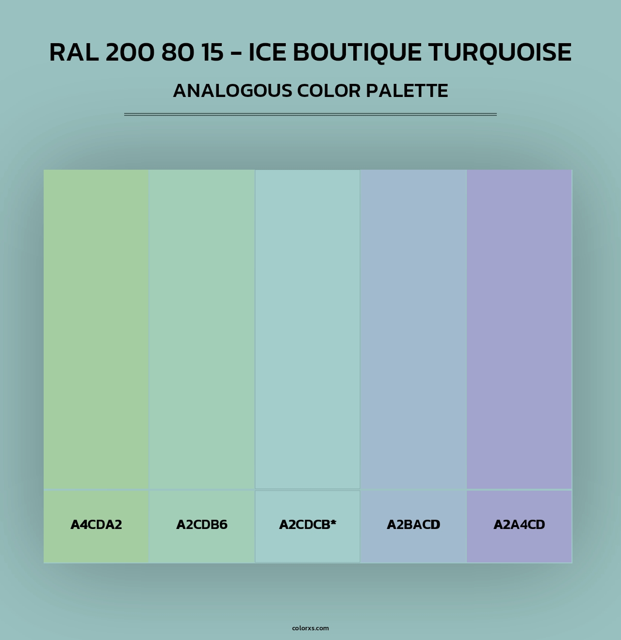 RAL 200 80 15 - Ice Boutique Turquoise - Analogous Color Palette